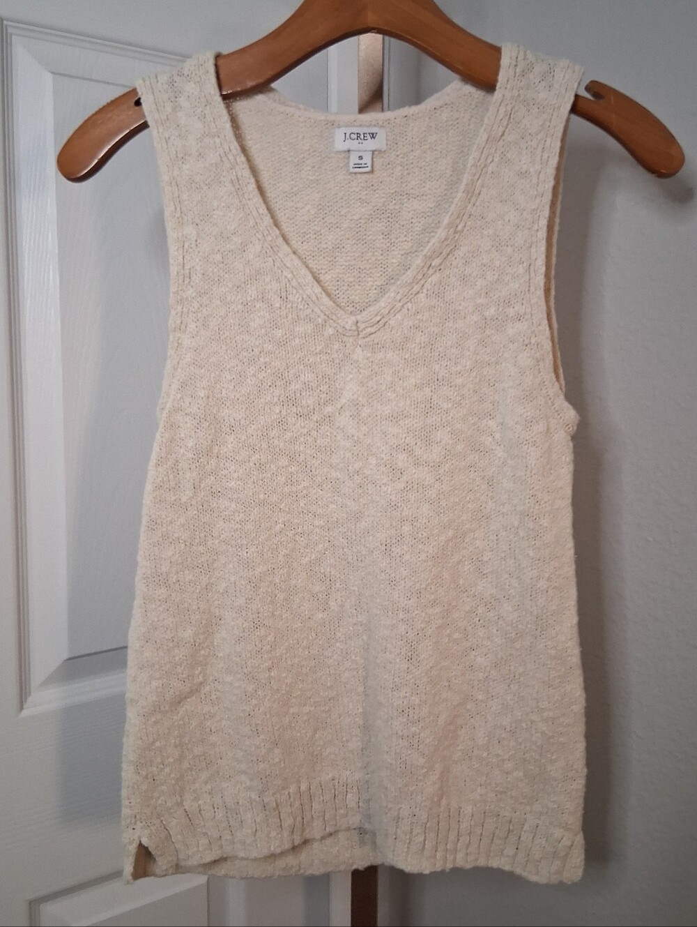 J. Crew Cream Sweater Tank Top Small